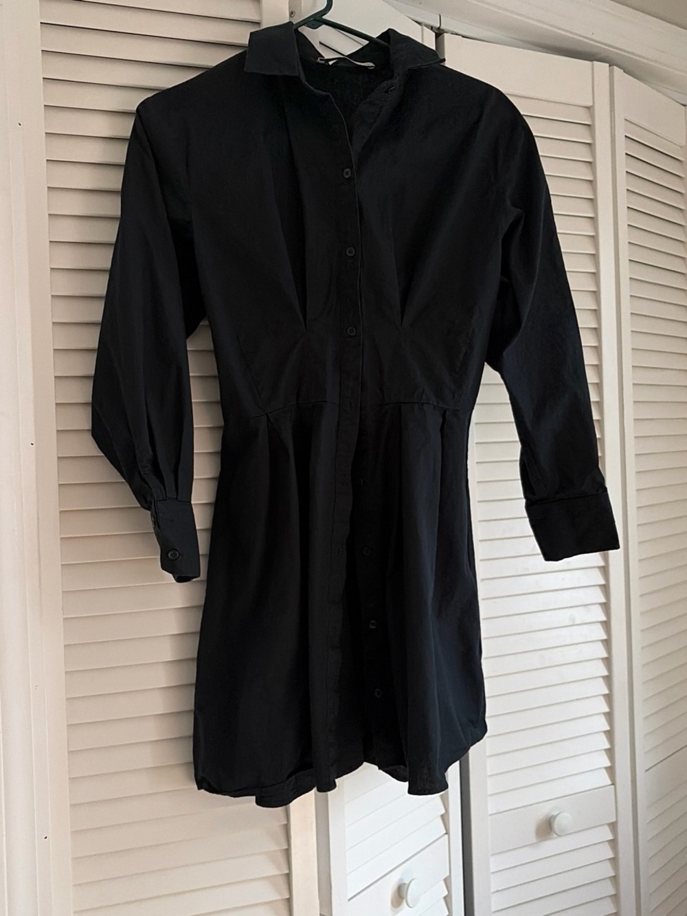 Abercrombie & Fitch Black Long-Sleeve Shirt Dress